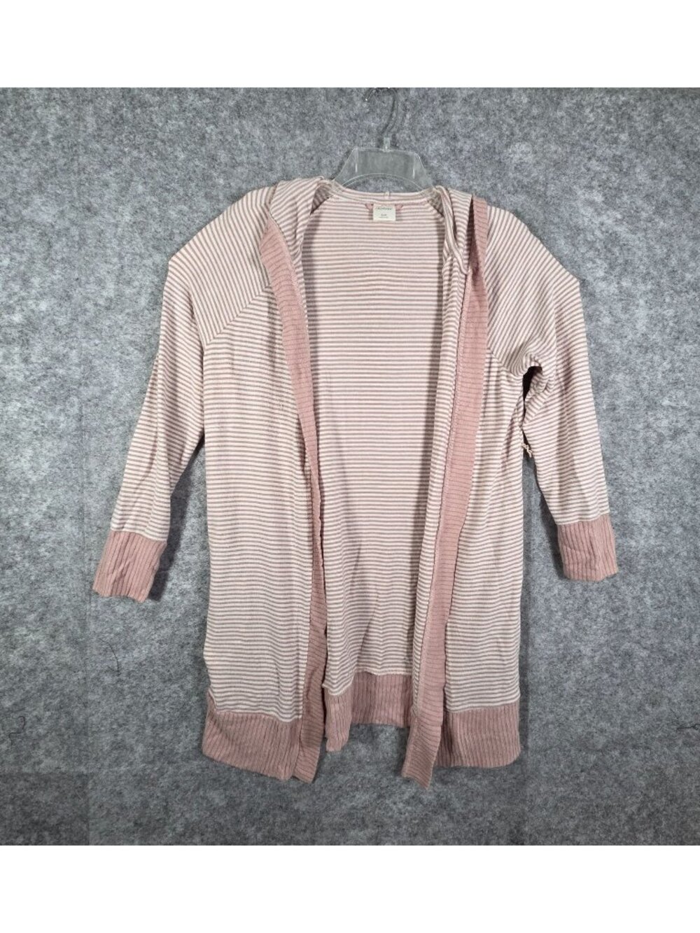 Soma Women's Brushed Cozy Wrap Long Sleeve Hooded Cardigan Striped Size M